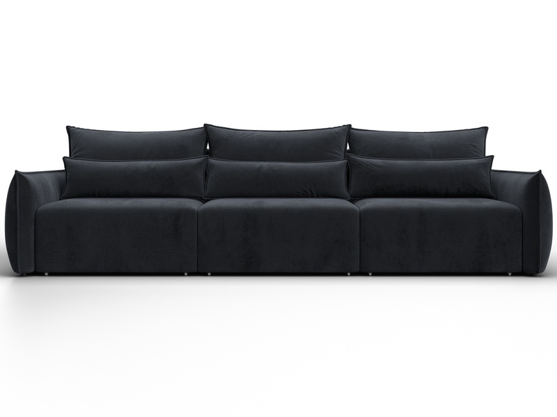 Диван прямой Лига-051 НПБ Лонг, Велюр, TOWER 11 темно-серый