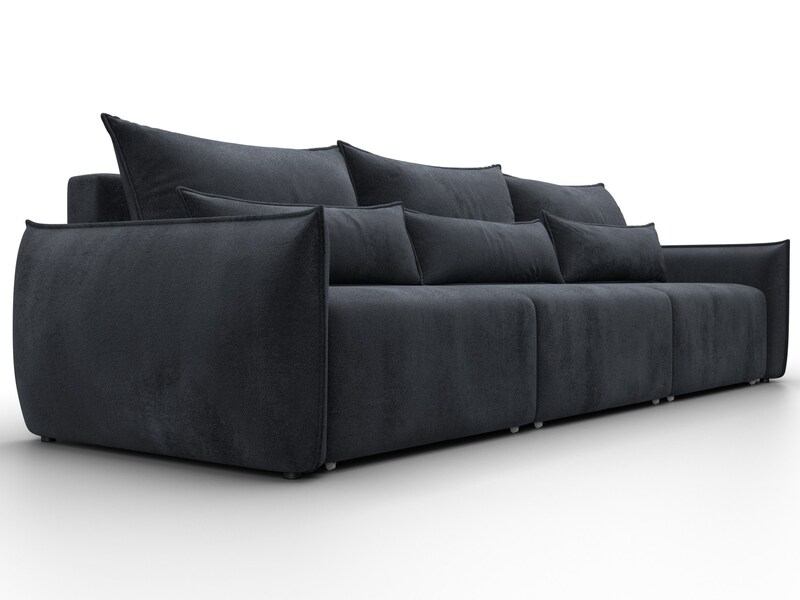 Диван прямой Лига-051 НПБ Лонг, Велюр, TOWER 11 темно-серый