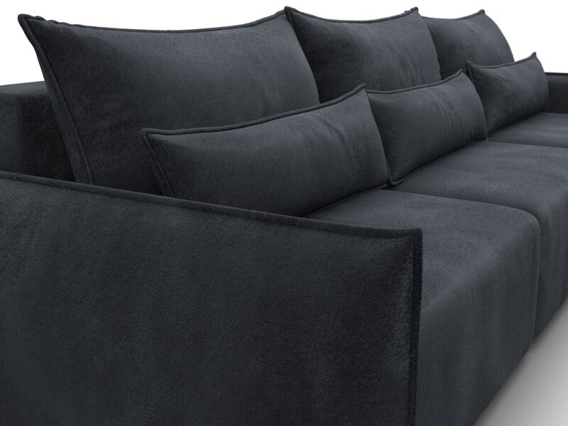 Диван прямой Лига-051 НПБ Лонг, Велюр, TOWER 11 темно-серый