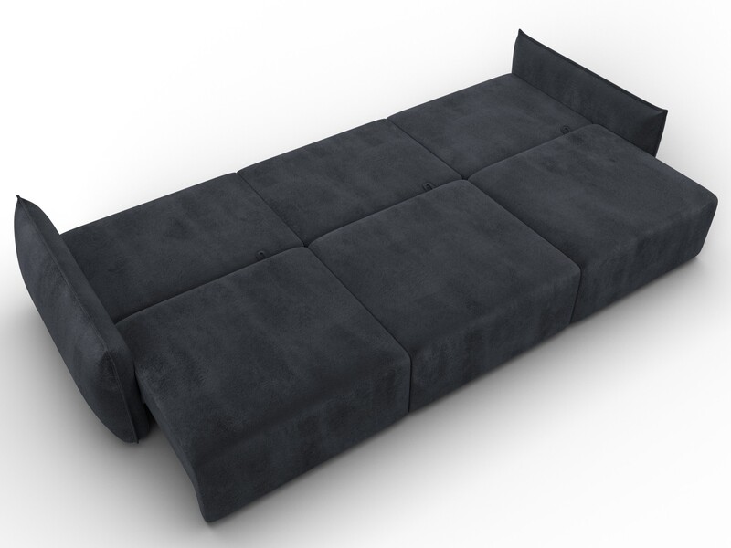 Диван прямой Лига-051 НПБ Лонг, Велюр, TOWER 11 темно-серый