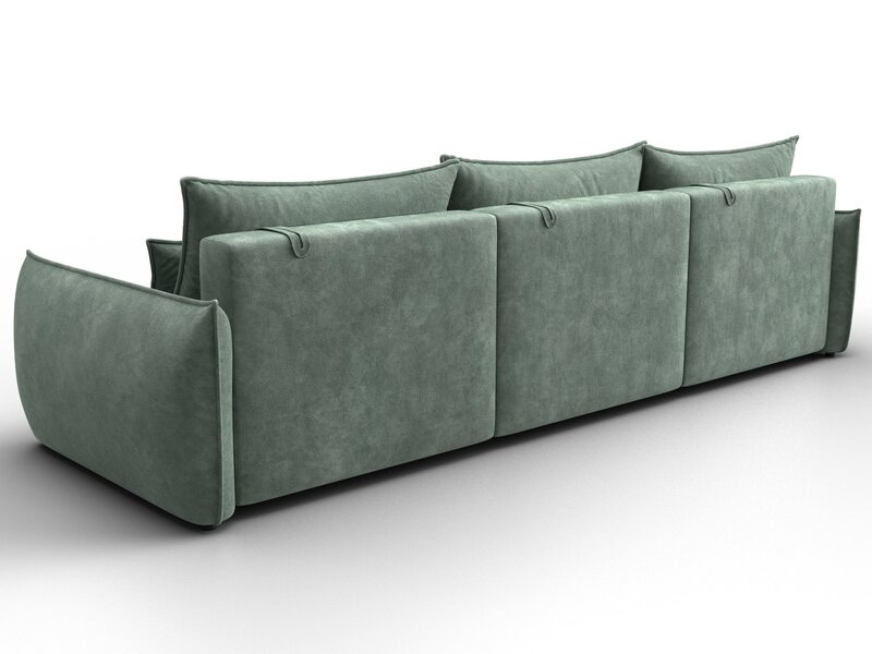 Диван прямой Лига-051 НПБ Лонг, Велюр, BRUT 08 зеленый