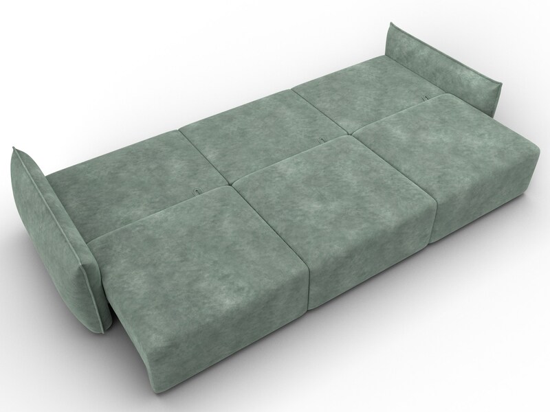 Диван прямой Лига-051 НПБ Лонг, Велюр, BRUT 08 зеленый