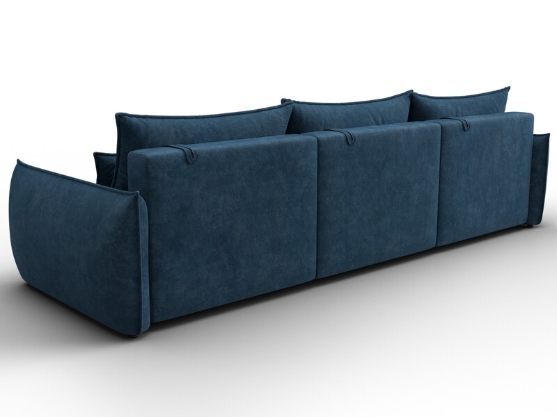 Диван прямой Лига-051 НПБ Лонг, Велюр, BRUT 11 синий