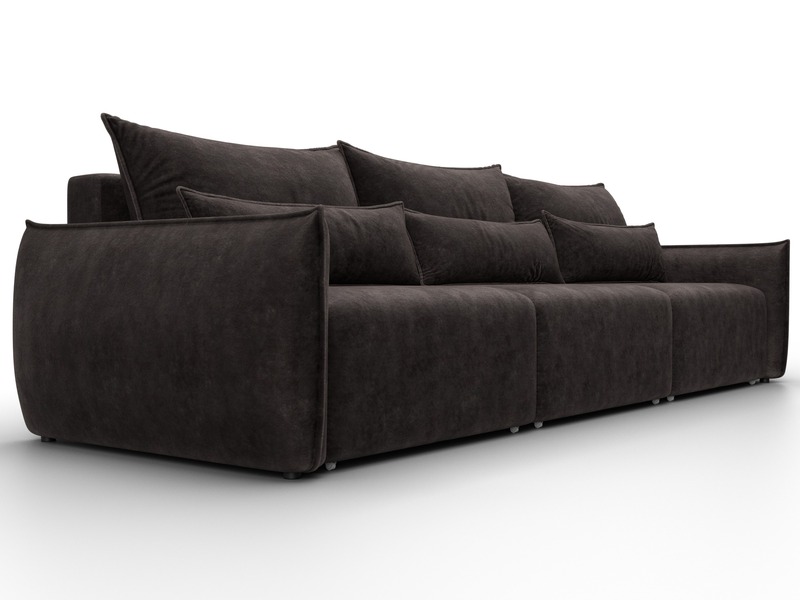 Диван прямой Лига-051 НПБ Лонг, Велюр, BRUT 17 коричневый