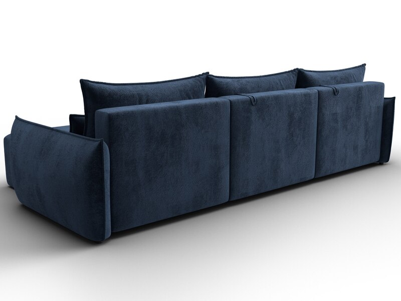 Диван угловой Лига-051 НПБ Лонг угол универсальный, Велюр, TOWER 13 синий