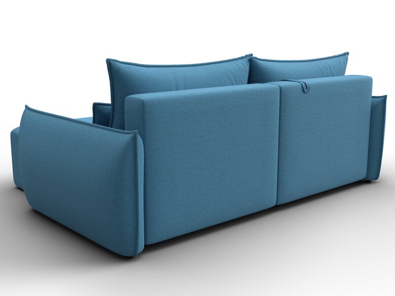 Диван угловой Лига-051 НПБ угол универсальный, Рогожка, Амур 10 голубой