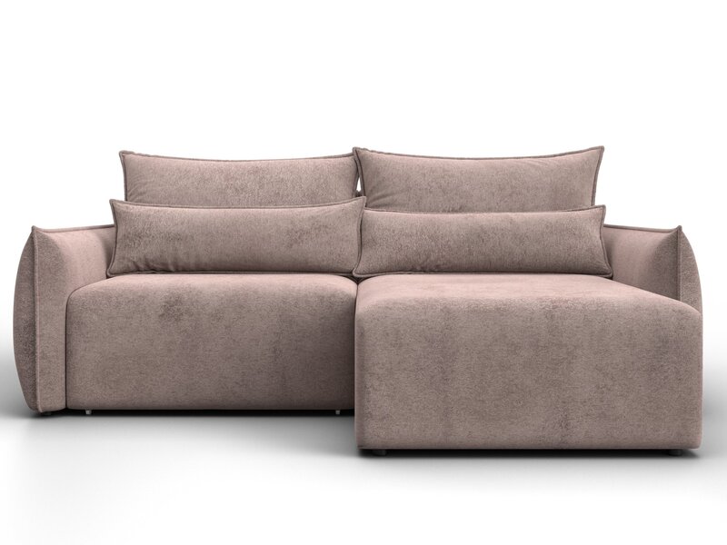 Диван угловой Лига-051 НПБ угол универсальный, Велюр, TOWER 05 бежевый