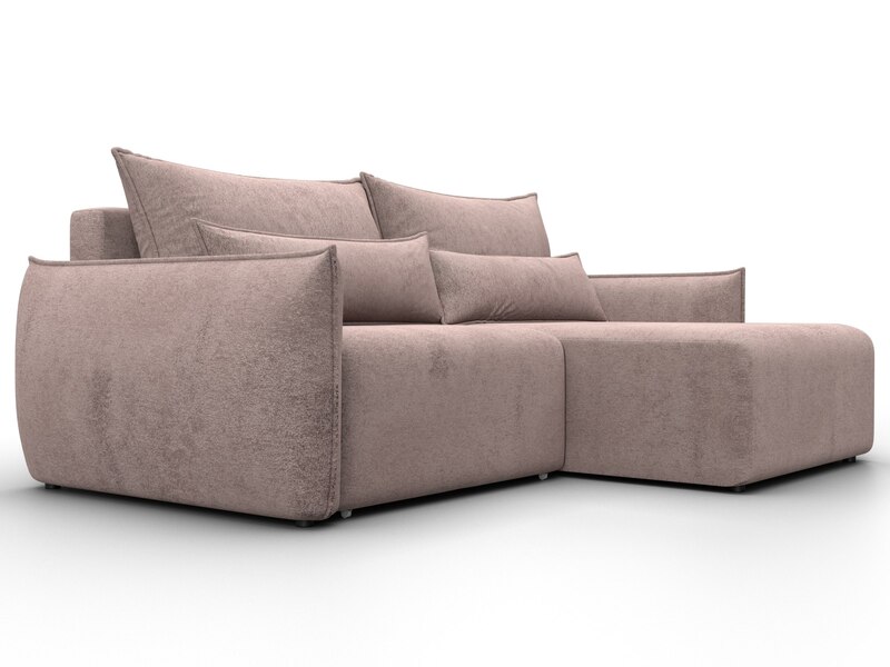 Диван угловой Лига-051 НПБ угол универсальный, Велюр, TOWER 05 бежевый