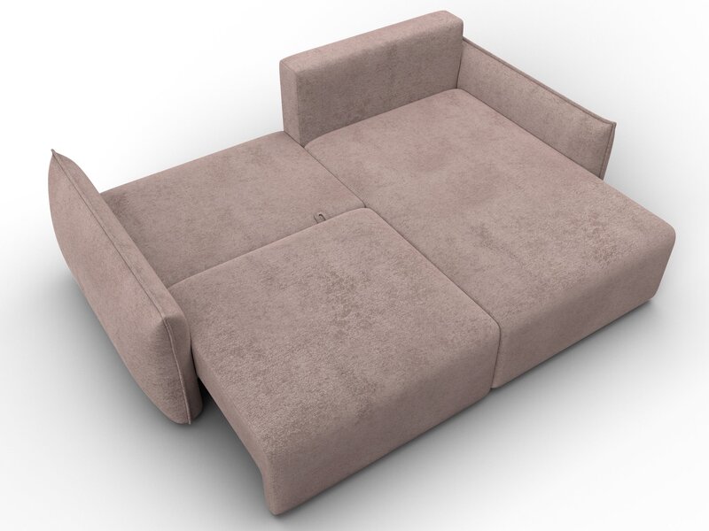 Диван угловой Лига-051 НПБ угол универсальный, Велюр, TOWER 05 бежевый