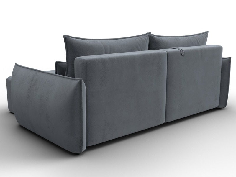 Диван угловой Лига-051 НПБ угол универсальный, Велюр, TOWER 10 серый