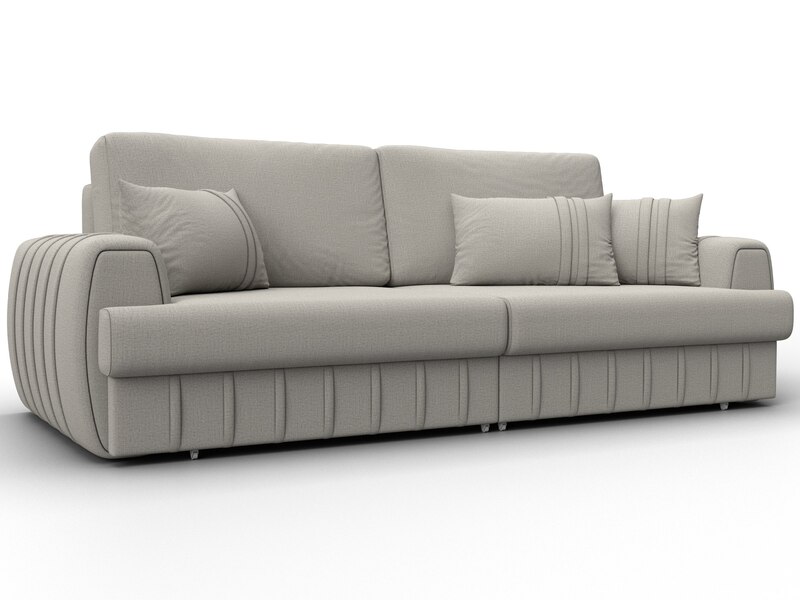 Диван прямой Лига-057 НПБ, Рогожка, Амур 02 бежевый