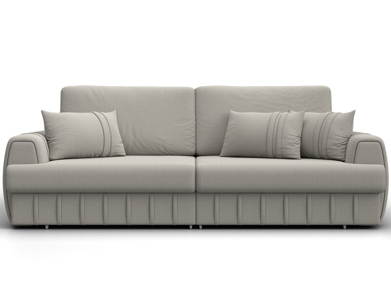 Диван прямой Лига-057 НПБ, Рогожка, Амур 02 бежевый