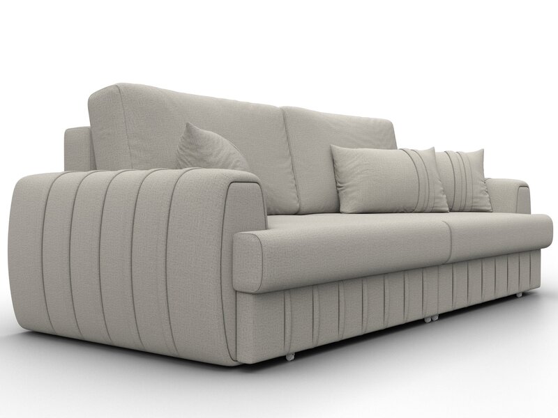 Диван прямой Лига-057 НПБ, Рогожка, Амур 02 бежевый