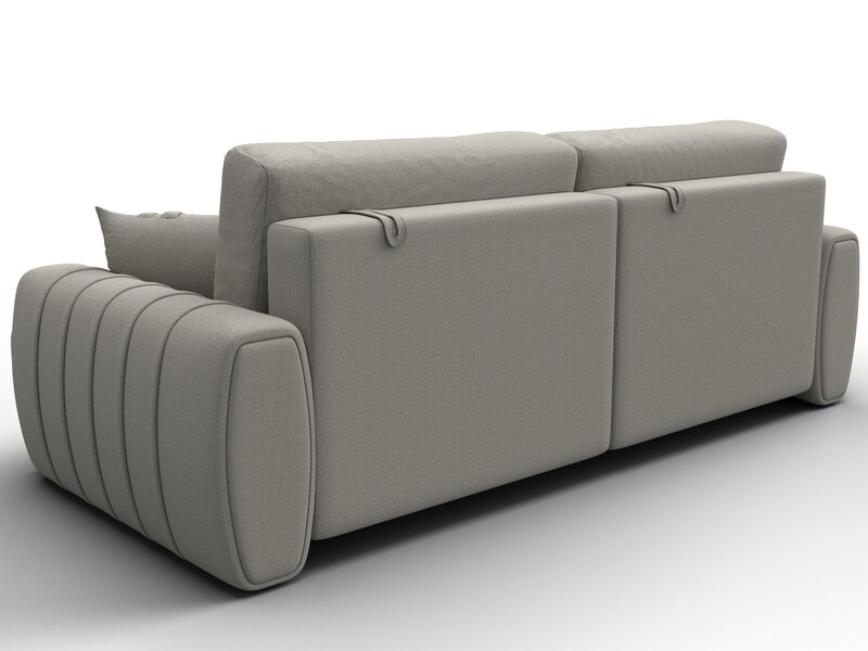 Диван прямой Лига-057 НПБ, Рогожка, Амур 02 бежевый