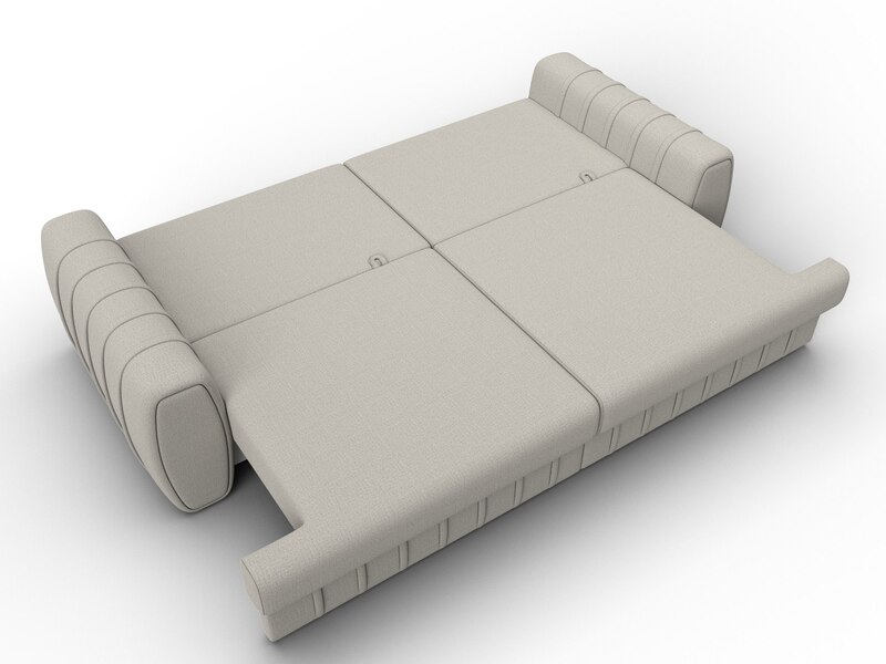 Диван прямой Лига-057 НПБ, Рогожка, Амур 02 бежевый