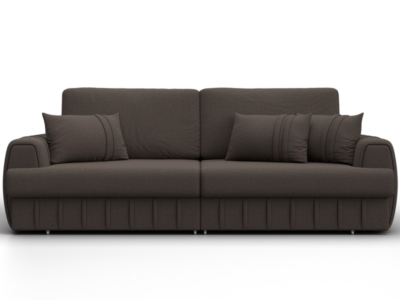 Диван прямой Лига-057 НПБ, Рогожка, Амур 05 коричневый