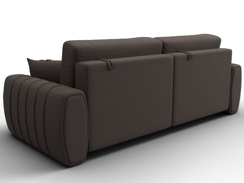 Диван прямой Лига-057 НПБ, Рогожка, Амур 05 коричневый