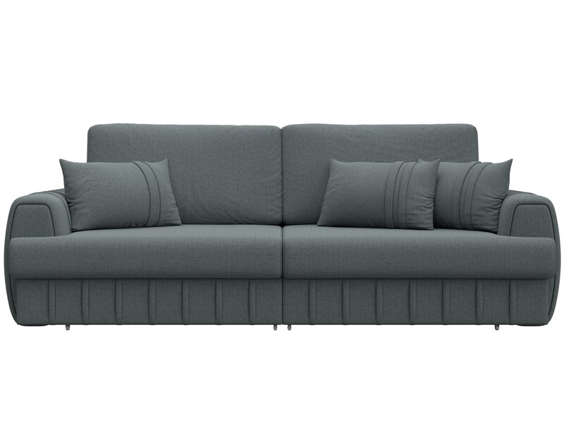 Диван прямой Лига-057 НПБ, Рогожка, Амур 07 серый