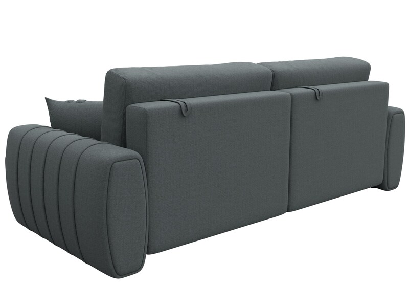 Диван прямой Лига-057 НПБ, Рогожка, Амур 07 серый