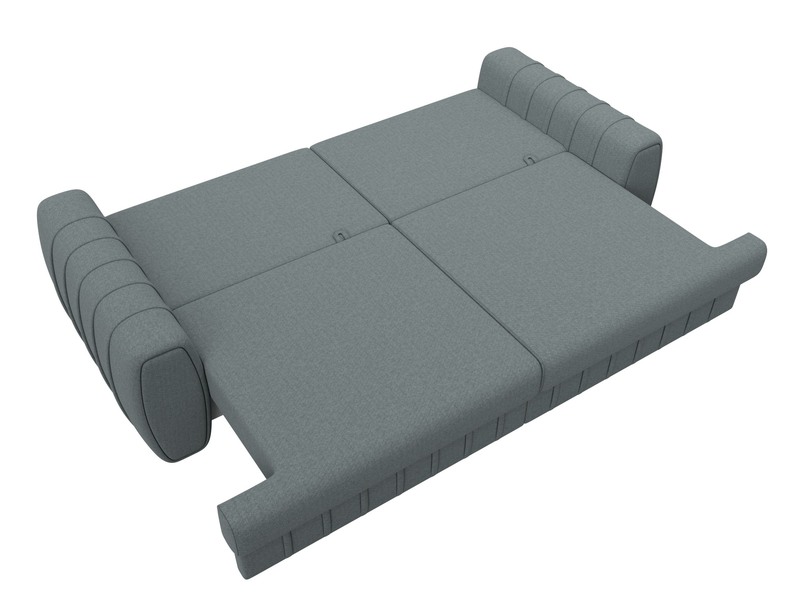 Диван прямой Лига-057 НПБ, Рогожка, Амур 07 серый