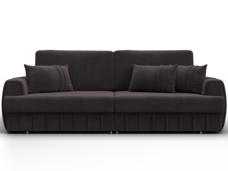 Диван прямой Лига-057 НПБ, Велюр, SEVEN 727 коричневый