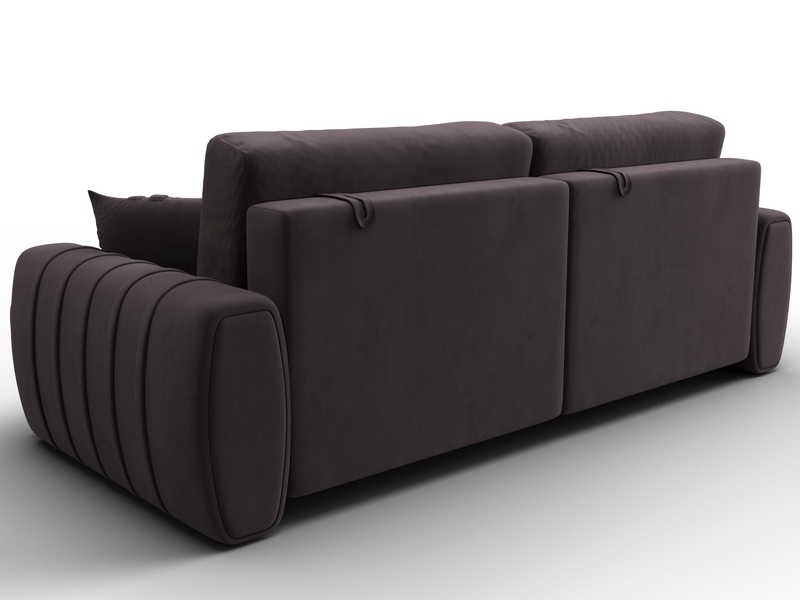 Диван прямой Лига-057 НПБ, Велюр, SEVEN 727 коричневый