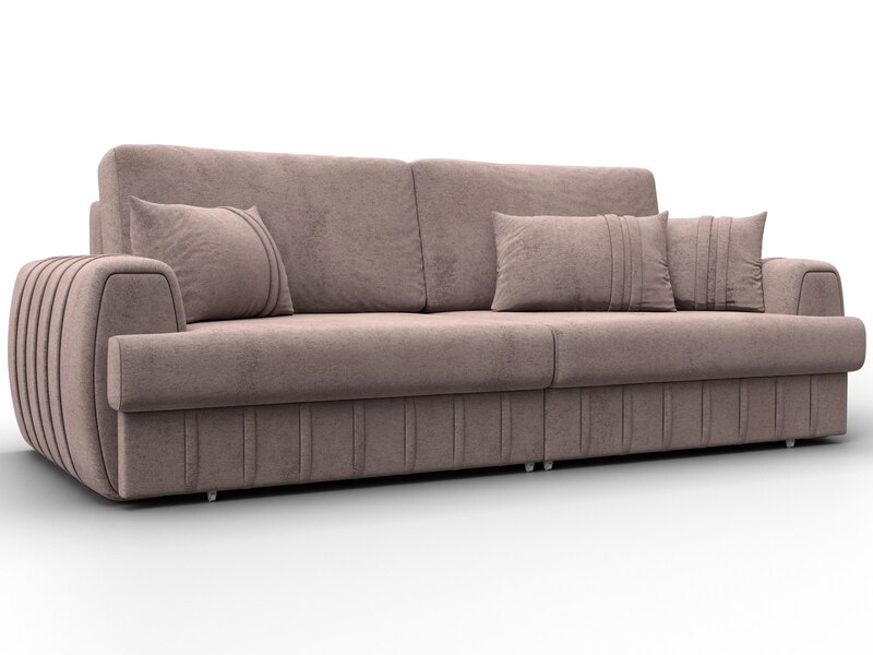 Диван прямой Лига-057 НПБ, Велюр, TOWER 05 бежевый