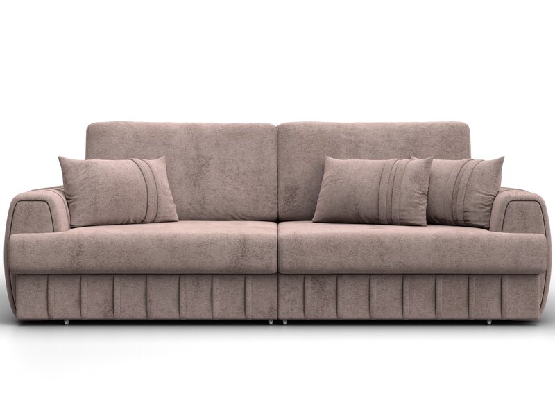 Диван прямой Лига-057 НПБ, Велюр, TOWER 05 бежевый