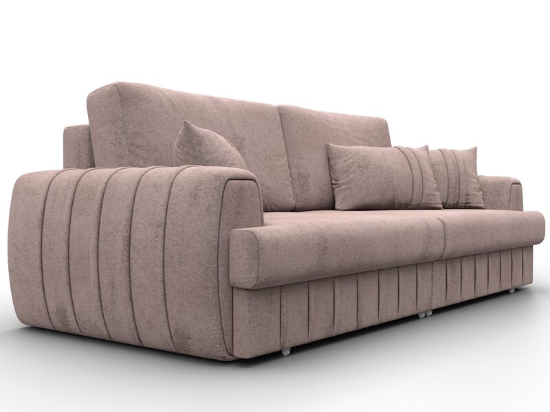 Диван прямой Лига-057 НПБ, Велюр, TOWER 05 бежевый