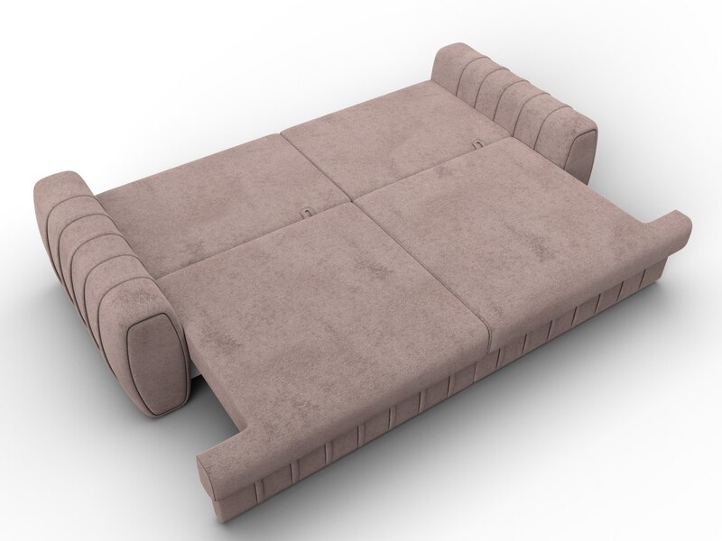 Диван прямой Лига-057 НПБ, Велюр, TOWER 05 бежевый