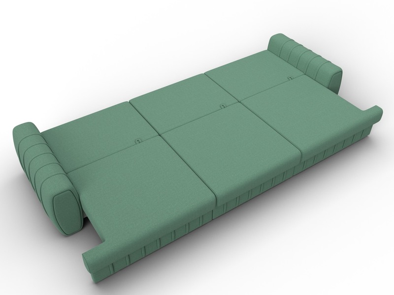 Диван прямой Лига-057 НПБ Лонг, Рогожка, Амур 11 зеленый