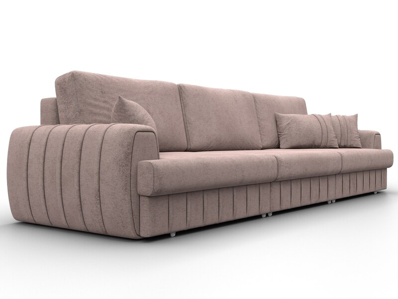 Диван прямой Лига-057 НПБ Лонг, Велюр, TOWER 05 бежевый