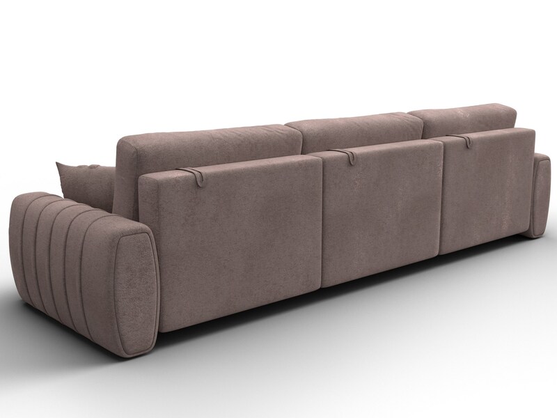 Диван прямой Лига-057 НПБ Лонг, Велюр, TOWER 05 бежевый