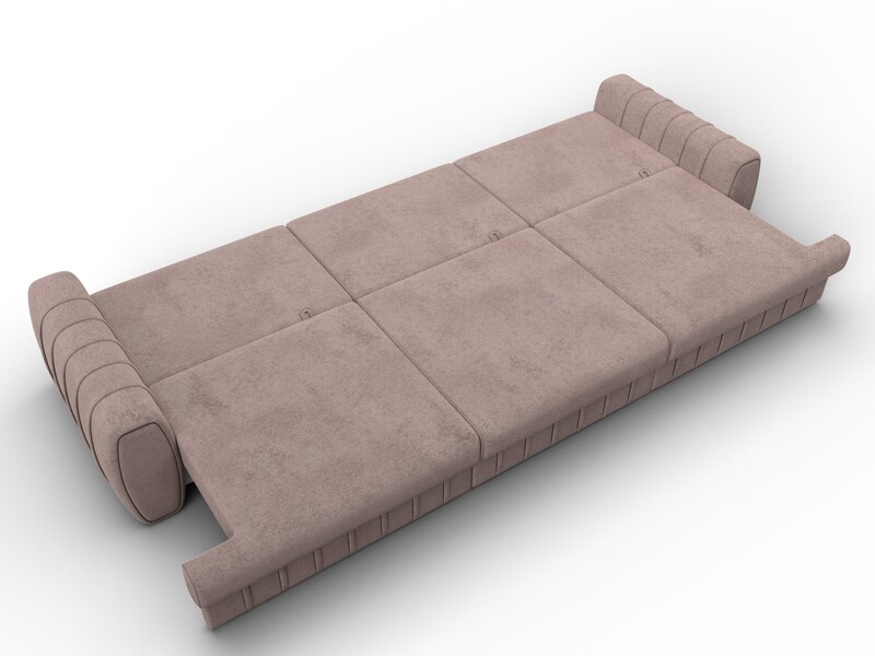 Диван прямой Лига-057 НПБ Лонг, Велюр, TOWER 05 бежевый