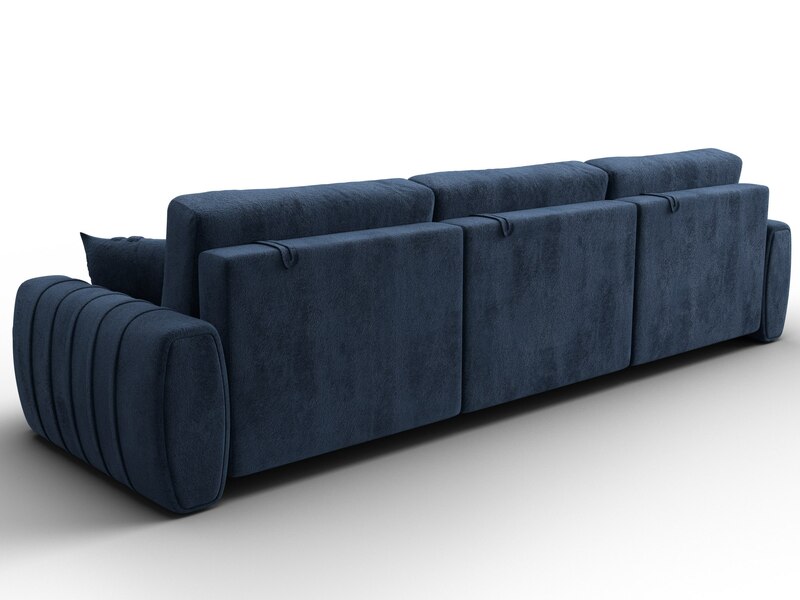 Диван прямой Лига-057 НПБ Лонг, Велюр, TOWER 13 синий