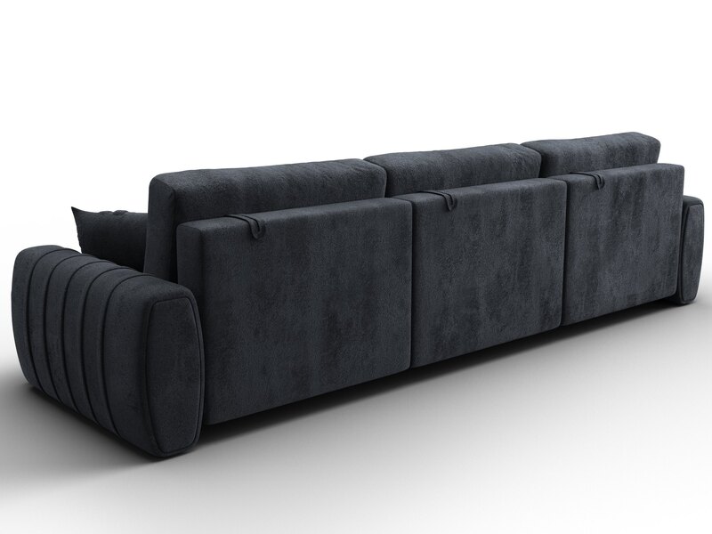 Диван прямой Лига-057 НПБ Лонг, Велюр, TOWER 11 темно-серый