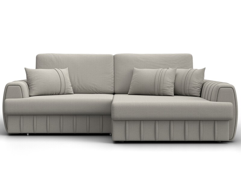 Диван угловой Лига-057 НПБ угол правый, Рогожка, Амур 02 бежевый