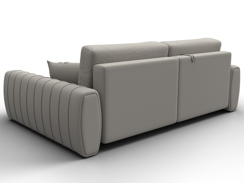 Диван угловой Лига-057 НПБ угол правый, Рогожка, Амур 02 бежевый