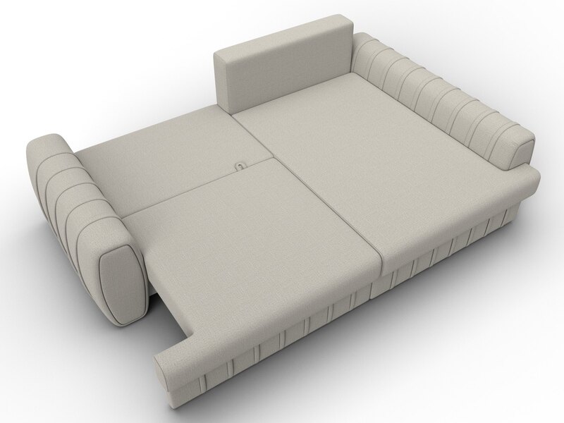 Диван угловой Лига-057 НПБ угол правый, Рогожка, Амур 02 бежевый