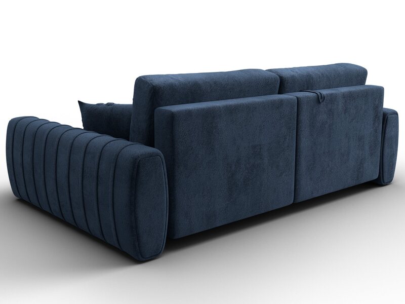 Диван угловой Лига-057 НПБ угол правый, Велюр, TOWER 13 синий