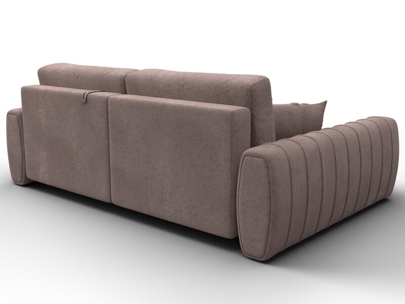 Диван угловой Лига-057 НПБ угол левый, Велюр, TOWER 05 бежевый