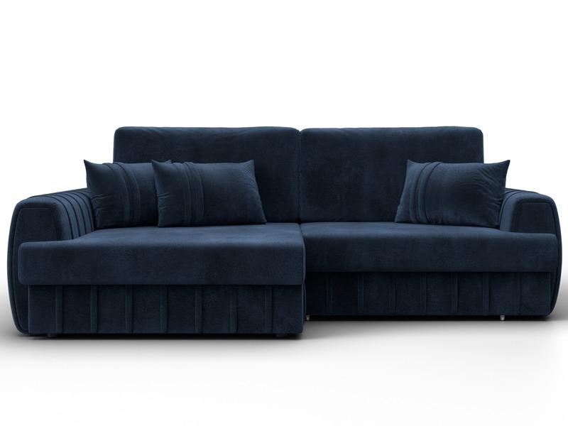 Диван угловой Лига-057 НПБ угол левый, Велюр, TOWER 13 синий