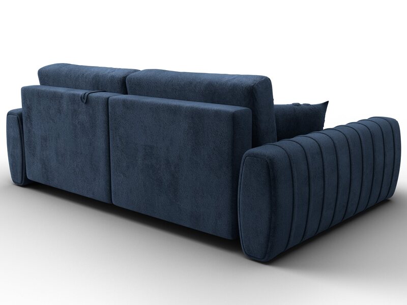 Диван угловой Лига-057 НПБ угол левый, Велюр, TOWER 13 синий