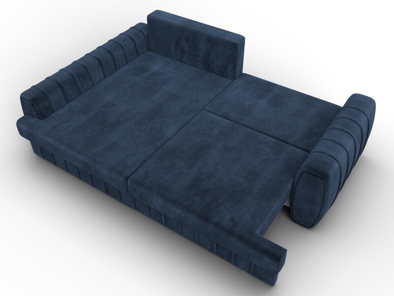 Диван угловой Лига-057 НПБ угол левый, Велюр, TOWER 13 синий