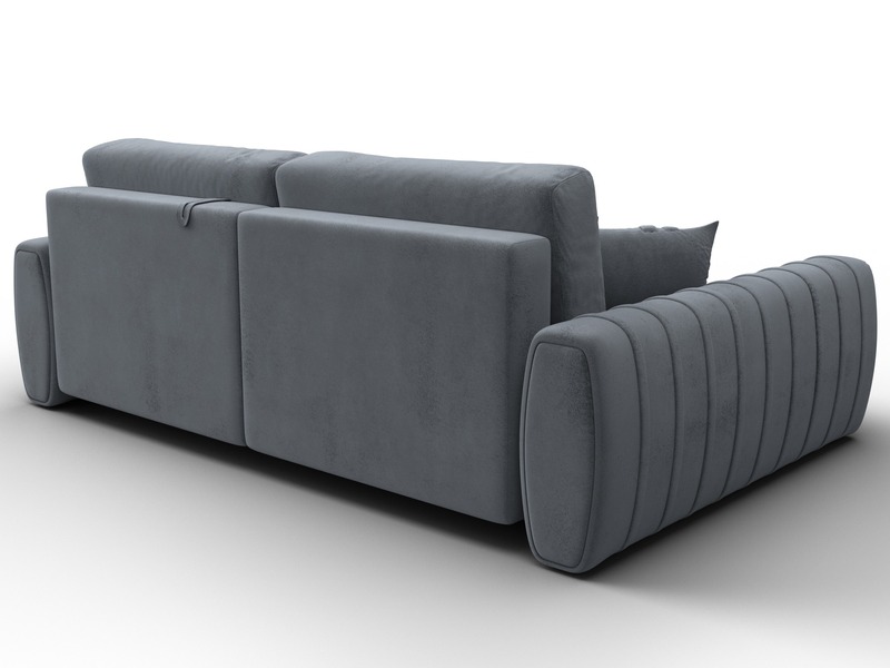 Диван угловой Лига-057 НПБ угол левый, Велюр, TOWER 10 серый