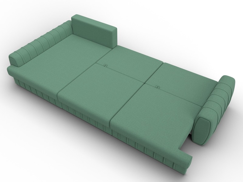 Диван угловой Лига-057 НПБ Лонг угол левый, Рогожка, Амур 11 зеленый