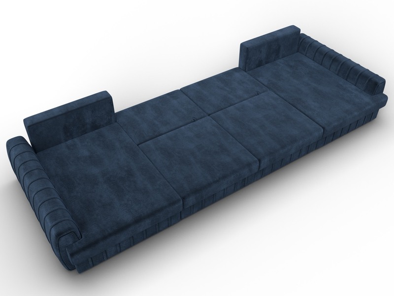 Диван П-образный Лига-057 НПБ Лонг, Велюр, TOWER 13 синий