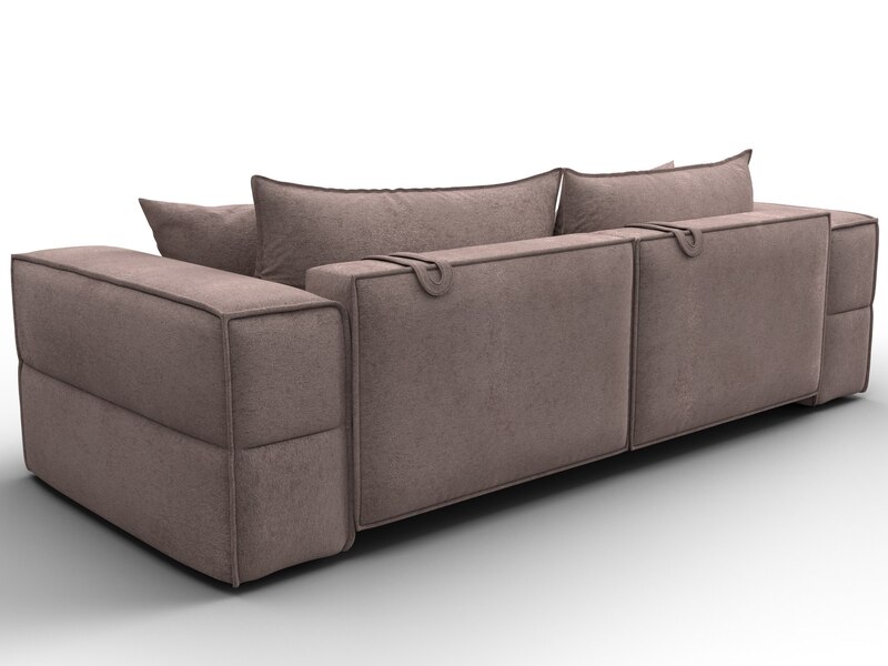 Диван прямой Лига-058 НПБ, Велюр, TOWER 05 бежевый