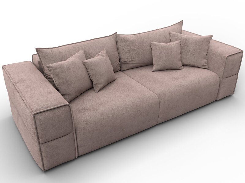 Диван прямой Лига-058 НПБ, Велюр, TOWER 05 бежевый