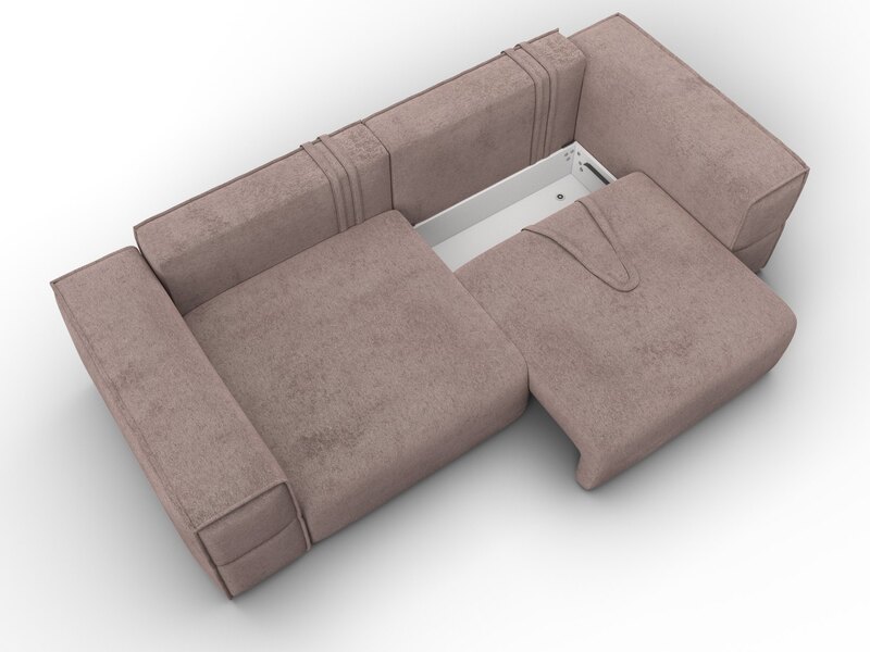 Диван прямой Лига-058 НПБ, Велюр, TOWER 05 бежевый